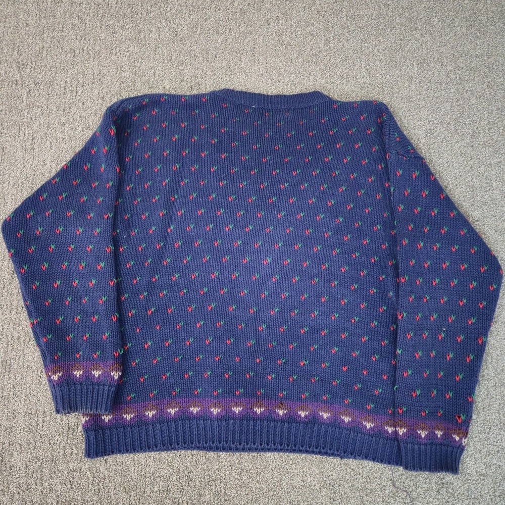 Vintage Northern Isles Americana Pumpkin Farm Knit Sweater Size Large Cute - Picture 6 of 7